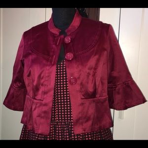 Elle Scarlet Satin Jacket